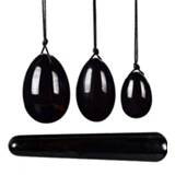 👉 Kegel zwart vrouwen Obsidian Yoni Egg Massage Ball Set Natural Black Crystal Women Massager Vaginal Muscles Tighten Exercise Jade