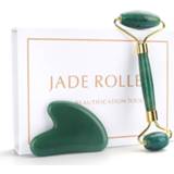 👉 Jade Roller and Gua Sha Tools Set 100% Real Natural Nephrite Jade Roller for Face Eye Neck Anti Aging Jade Facial Roller Massage