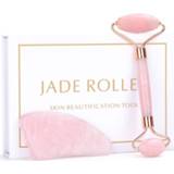 👉 Massager rose Natural Quartz Jade roller Face Massage Scraper Gua sha Stone Board Skin for Eye Neck Anti Wrinkle Tool