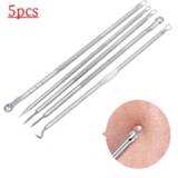 👉 Make-up remover steel 5pc/Set Acne Needle Stainless Blackhead Tool Comedone Extract