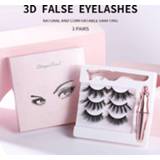 👉 Oogpotlood 3 Pair Magnetic Eyelash set Magnet Liquid Eyeliner& Lashes & Tweezer Long Lasting Waterproof Eye lash Extension