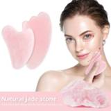 👉 Scraperboard rose Natural Jade Gua Sha Scraper Board Massage Quartz Guasha Stone For Chin Neck Face Lifting Wrinkle Remover Beauty Care
