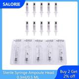 Ampul 0.3ml/0.5 ML Disposable Sterile Syringe Ampoule Head for Hyaluronic Pen Atomizer Injection Gun Lip Filler Anti Wrinkle