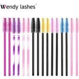 👉 Mascara Disposable Wands Mini Lashes Brushes 9 Colors Applicator Micro for Eye 50Pcs/bag Makeup Lash Spoolies