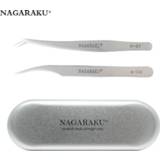 👉 Tweezer steel NAGARAKU Eyelashes Tweezers Storage Stainless Container N-01 N-02 Case for Accurate Box