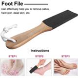 Rasp Wet Dry Foot File Salon Cracked Heels Dead Skin Callus Remover Exfoliating Travel Portable Home Wooden Handle Pedicure Tool