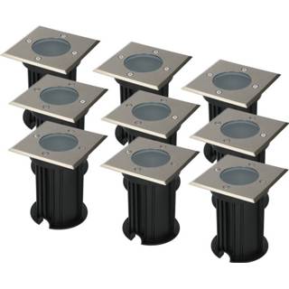 👉 Grondspot RVS aluminium 9x Ramsay dimbare LED vierkant excl. lichtbron IP67 waterdicht 3 jaar garantie 8720364402051