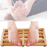 Massager 3/5 Rows Wooden Foot 3D Shiatsu Roller Massage Relieve Body Stress Muscle Reflexology Feet Care Tool