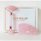 👉 Massager rose vrouwen Natural Quartz Roller Noiseless Slimming Face Lift Jade Facial Massage Stone Beauty Skincare Set For Women