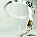 👉 Riem wit steel silicon vrouwen Ourbondage Stainless Female Chastity With White Belt Cover Shield Double Chains BDSM Bondage Sex Toys For Women