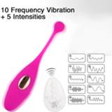 👉 Afstandsbediening silicone 10 Speed Bullet Jump Eggs Wireless Remote Control Vibrating Wearable Panties USB Rechargeable Kegel Massage Balls