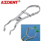 👉 Rubberring steel 1PC Stainless watercress forming piece rubber ring frame with placing pliers split ligating