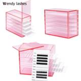 👉 5 Layers Lash Boxes Transparent Eyelash Extension Storage Box Organizer Acrylic Lash Pallet Holder Case Grafting Eyelash Display