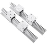 👉 Shaft 2Set SBR12 SBR16 SBR20 300 400 500 600 800 1000 1200 1500mm Linear Rail Slide Rod With 4pcs SBR12UU Bearing Block cnc part