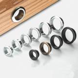 👉 10pcs 45mm Round cable grommet desk table outlet Wire Hole decorative cover protector Nylon cabinet air vent ventilation system