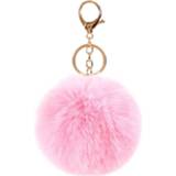 👉 Hanger Creative rabbit hair ball pendant, artificial hanging key chain case and bag ornament accessories