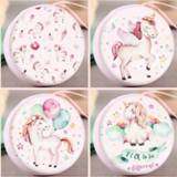 👉 Handtas tin kinderen 4/pcs Masks For mask Face kids Storage Box Cartoon Unicorn Horse Found Iron Key Purse Gifts коробка для хранени