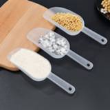 👉 Shovel transparent plastic small Mini Ice Scoop Measuring Scoops Multifunctional Frosted High Qulity Kitchen Accessories