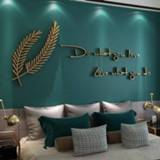 👉 Ornament Wooden 3D English Proverbs Wall Sticker TV Background Living Room Bedroom Letter Decoration