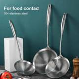 Skimmer steel Kitchen Gadgets Stainless Filter Screen Slotted Spoon Straining Ladle with Handle Strainer