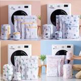👉 Sock 1 Set Zipper Mesh Laundry Bag Washing Machine Dedicated Dirty Wash Underwear Bra Basket Multi-size Kits
