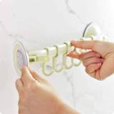 Zuignap plastic 1PC Suction Cup Kitchen Hanger Organizer Bath Clothes Towel Bathroom Hook Cooking Tool Flexible Storage Rack Shelf