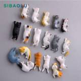 👉 Whiteboard kinderen Sleeping Cat Dog Fridge magnets Kitten Lying cartoon Animal sticker Refrigerator Kids toy Home Decoration
