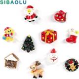 👉 Whiteboard resin 10pcs Christmas Fridge magnet Deer Santa Claus sticker Refrigerator Magnets Home DIY Decoration Accessories