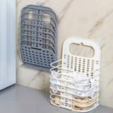 👉 Organizer Laundry Dirty clothes basket Foldable Hanging storage rack