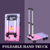 👉 Trolley B-LIFE Folding Hand Truck 6 Wheel-roate 200Kg/440lbs Heavy Duty Break System Solid Construction Utility Dolly Cart