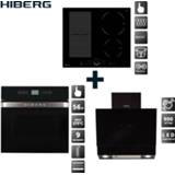 👉 Oven Set: Induction hob HIBERG i-MS 6049 B + electric VM 6495 fireplace hood 6090