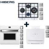 👉 Oven Set the cooktop HIBERG VM 6045 W, electric 6495 W and hood 6090 household home appliances