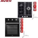 👉 Oven Set the cooktop AVEX HS 4531 B and electric HM 4060 1B