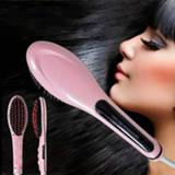 👉 Hair straightener HQT-906 Ceramic Hot Comb Brush Negative Ions Temperature Control Balanced Humidity Mini Tools