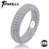 👉 Zirconia zilver vrouwen Best Quality 925 Sterling Silver Stamp Ring Full Iced Out Cubic Mens Women Engagement Rings Charm Jewelry For Gifts