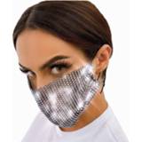 👉 Gezichtsmasker vrouwen Sexy Glitter Rhinestone Jewelry Mask Party Show Mouth Masks Diamond Crytal Decoration Women Facemask Mesh Net Yashmak Nightclub