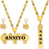 👉 Vrouwen Anniyo Customize Capital Letters Necklace Earrings Set Women Men Girs,Personalized Guam Hawaiian Chuuk Kiribati Jewelry #150121B