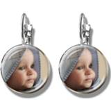 👉 Baby's Personalized Custom Earrings Photo Mum Dad Baby Children Grandpa Parents Customized Designed Gift For Family Anniversary