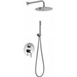 👉 Douchemengkraan chroom REA Lungo Douche Mengkraan Inbouwset Regendouche 30 cm. - 5902557342013