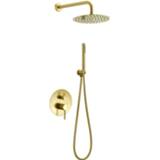 👉 REA Lungo Douche Mengkraan Inbouwset Regendouche 25 cm. - Rosé Goud