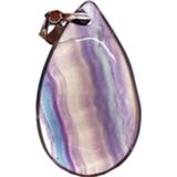 👉 Hanger vrouwen mannen Top Natural Rainbow Fluorite Pendant For Woman Man Clear Crystal 34x21x8mm Water Drop Beads Gemstone Fine Jewelry AAAAA