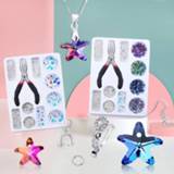 👉 Hanger A Set Jewelry Making Kit Necklace Earrings Findings Crystal Glass Charms Pendant Beads Earring Hooks handmade Craft Supplies