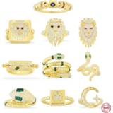 👉 Statement ring 925 Monaco Jewelry,New style in April, Moon Star Ring,Scarab Ring,Snake Ring,burgundy Stone Lion plata de ley
