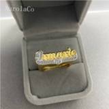 👉 Letterring goud vrouwen AurolaCo Custom Name Rings Gold Personality Hip Hop Ring Women Fashion Punk Letter Gifts