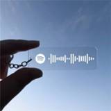 👉 Keychain vrouwen Custom Music Spotify Scan Code For Women Men Fashion Bag Key chains Keyring Personalized Song Jewelry