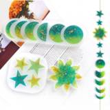 👉 Ornament epoxy resin silicone DIY Handmade Crystal Mold Star Sun Moon Planet Pendant ins Wind For