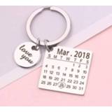 👉 Keychain steel VIP Dropshipping Custom Calendar Stainless Personalized Customized Jewelry Gift