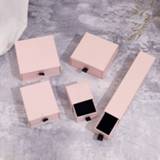 👉 Hanger roze Pink Cardboard Drawer Jewelry set Boxes for Necklace Pendants Packaging Display Organizer Storage Gift Box Personalized