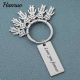 👉 Keychain steel kinderen Personalized Customized Name Family Love Daddy Kids Key Chain For Parents Papa Children Present Stainless Keyring