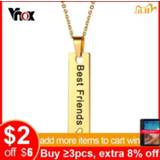 👉 Hanger goud Vnox Gold Tone Bar Necklace Pendant Gifts for Her Free Engraving Personalized Name Date Love Words Necklaces